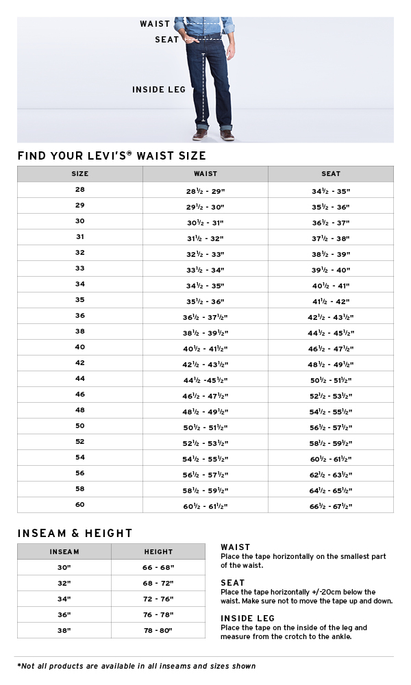 levis belt size guide